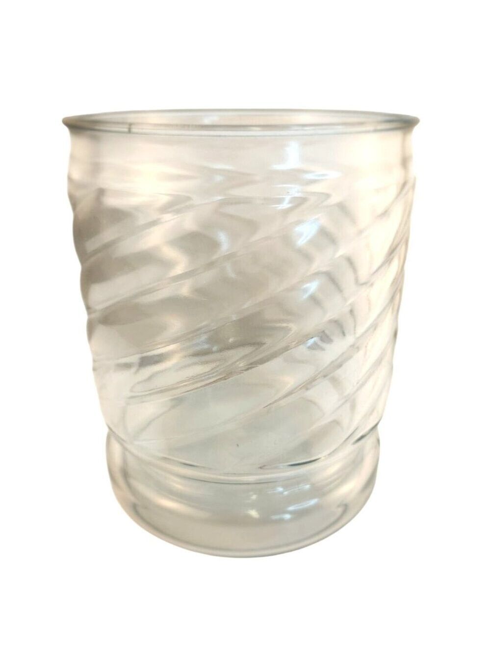 Large Swirled Glass Vase - Cylindrical Shape For Terrarium Or DIY Decor